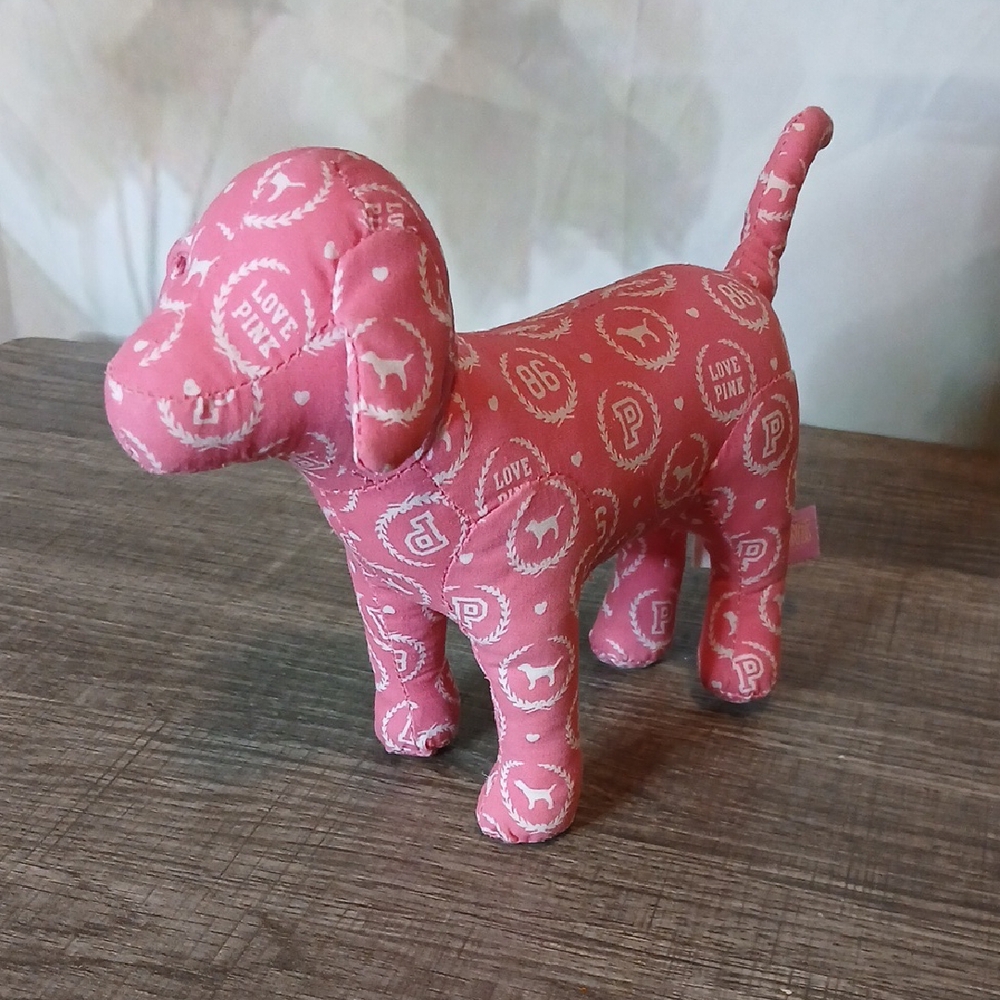 Victoria's Secret Pink Dog Plush Toy with Whimsical Design
